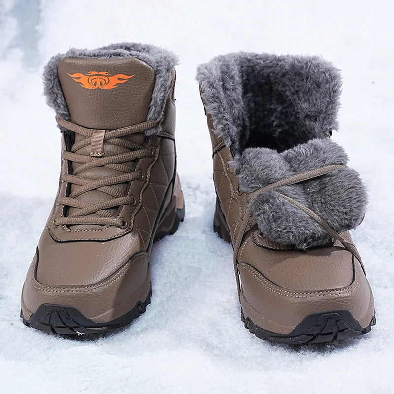 NeW  Winter Boots  Leather  Super Warm Men's Boots  Male   badr