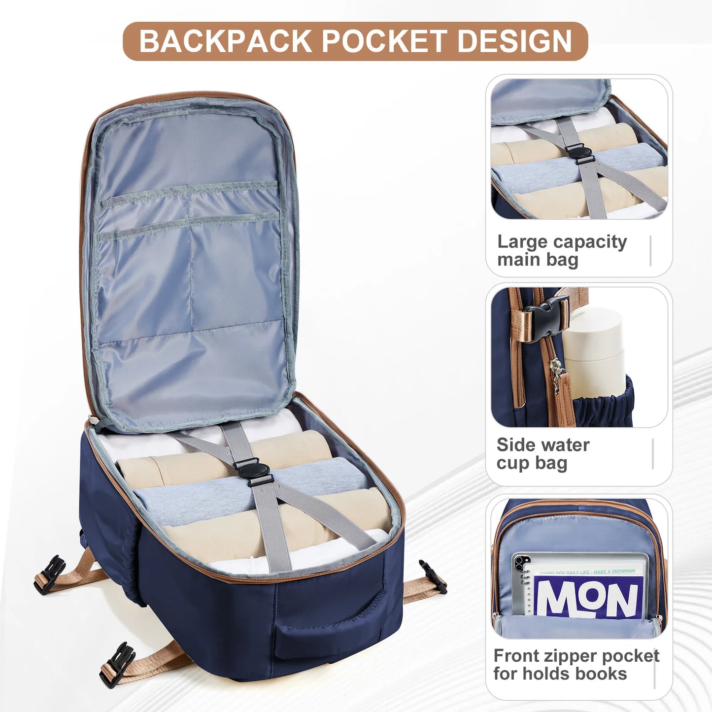 Travel Backpack Cabin Men Women  Bussiness badr